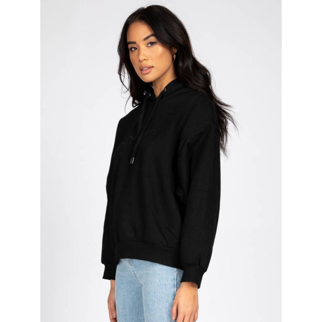 Rusty Script Oversize Hooded Fleece