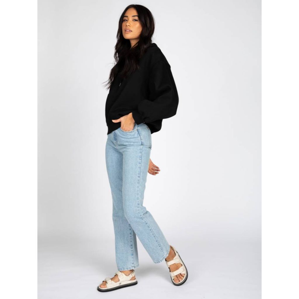 Rusty Script Oversize Hooded Fleece