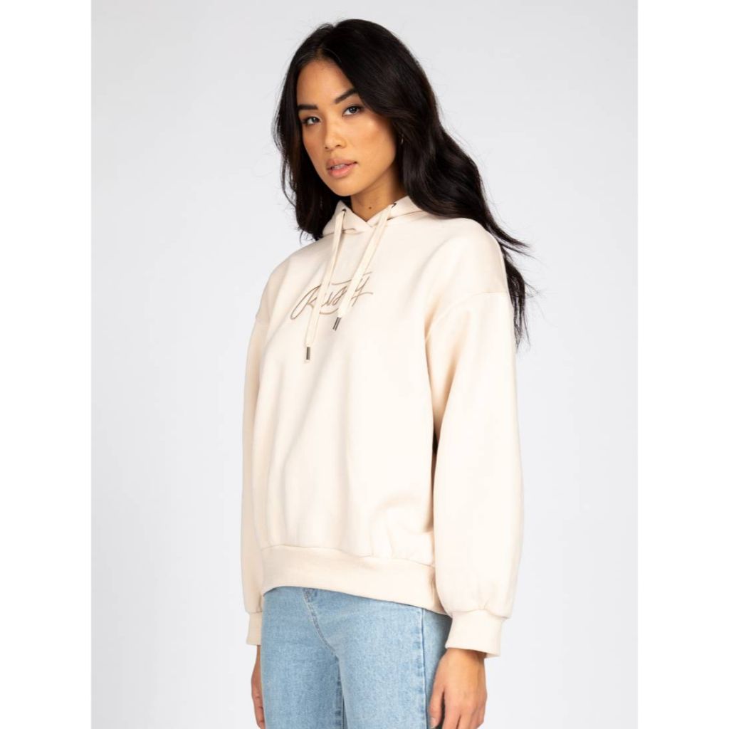 Rusty Script Oversize Hooded Fleece