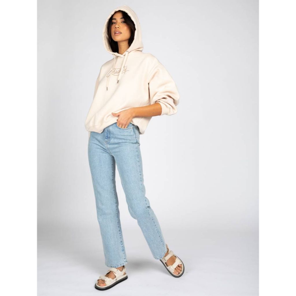 Rusty Script Oversize Hooded Fleece