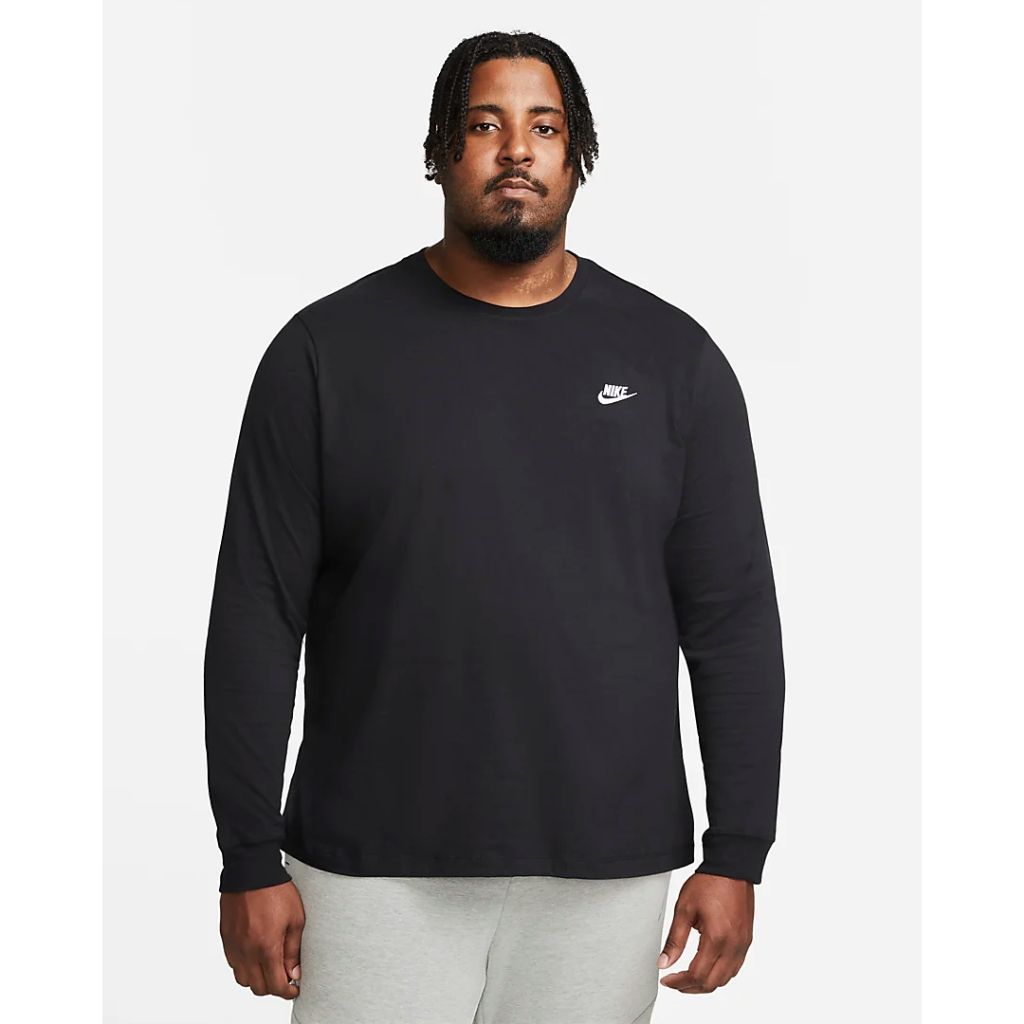 Mens Nike Sportswear Club Long Sleeve Tee