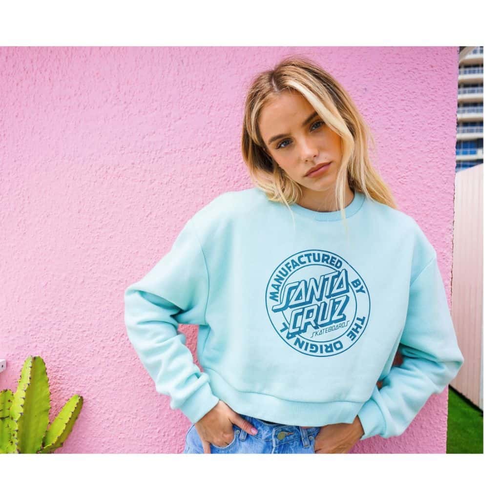MFG Dot Front Cropped Sweater
