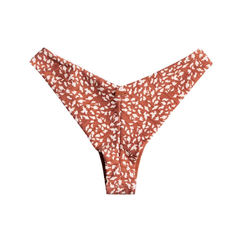Love The Sunseeker Printed Rib Bikini Bottoms