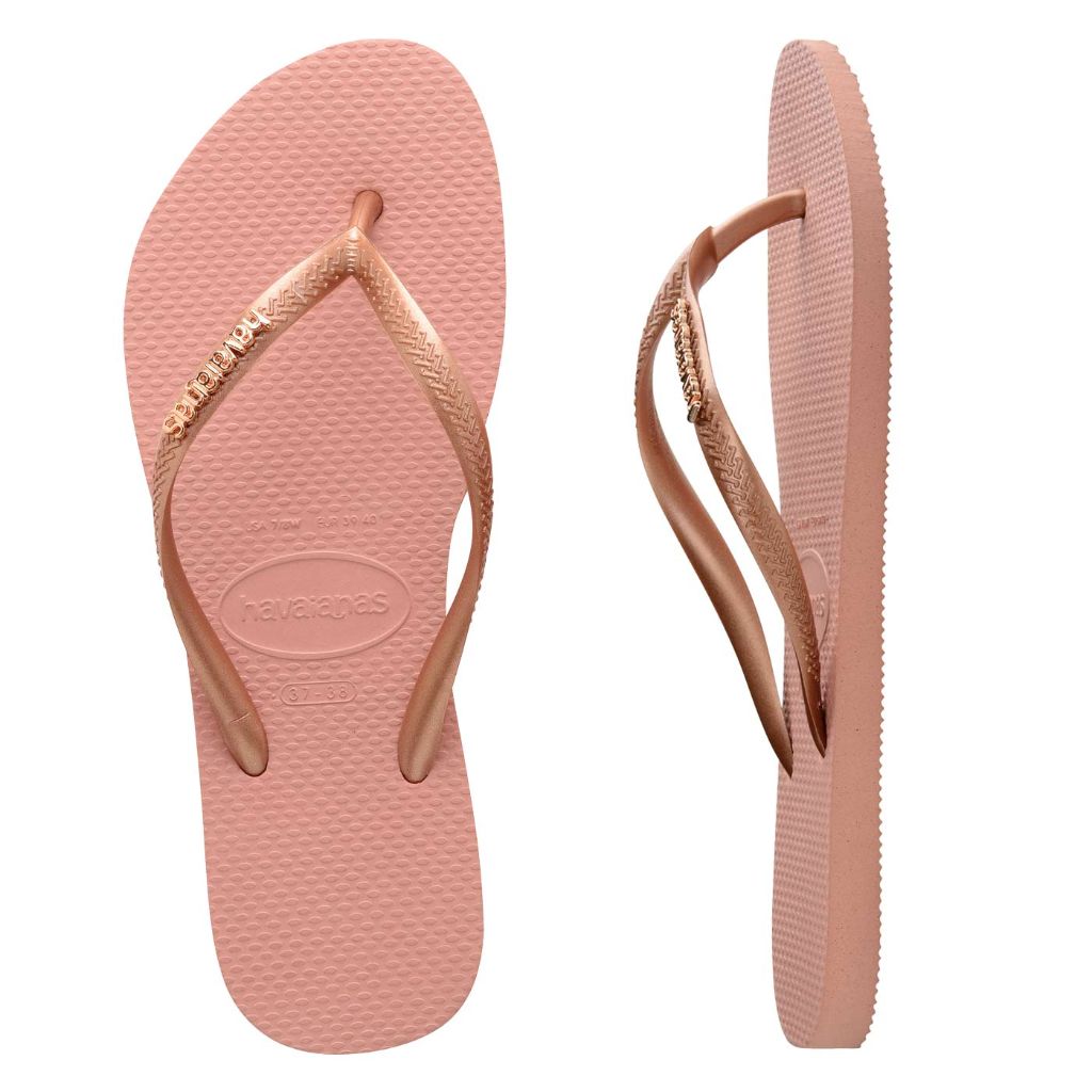 Slim Metal Logo Rose Nude/Rose Gold