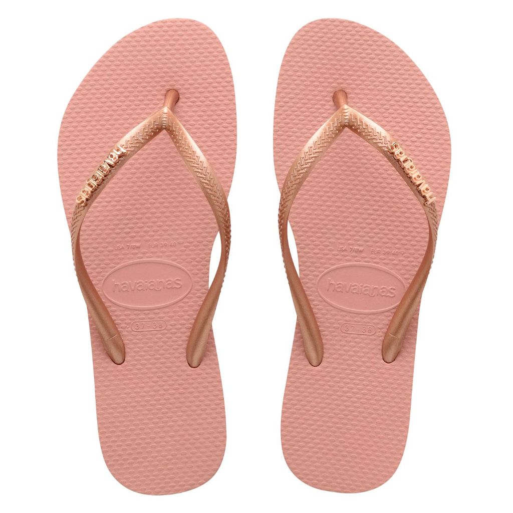 Slim Metal Logo Rose Nude/Rose Gold