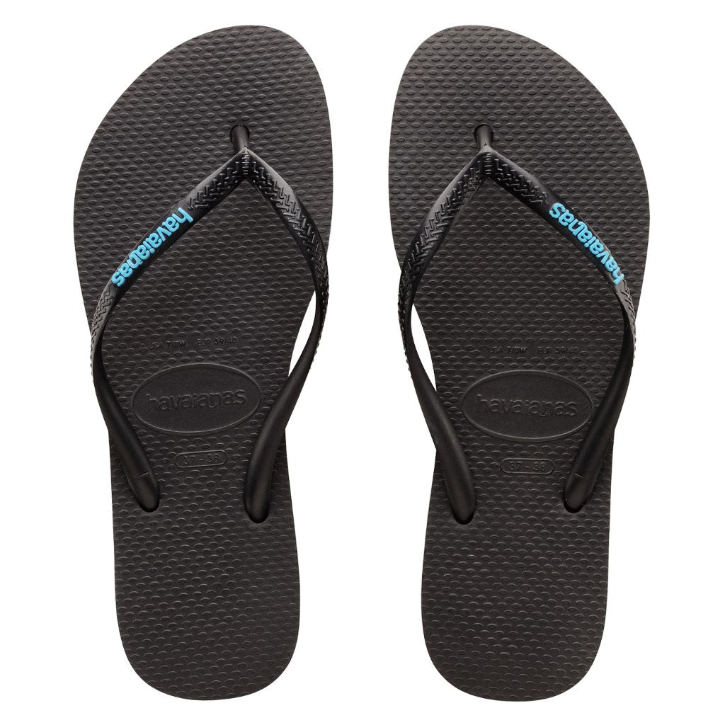 Slim Rubber Logo Black/Blue