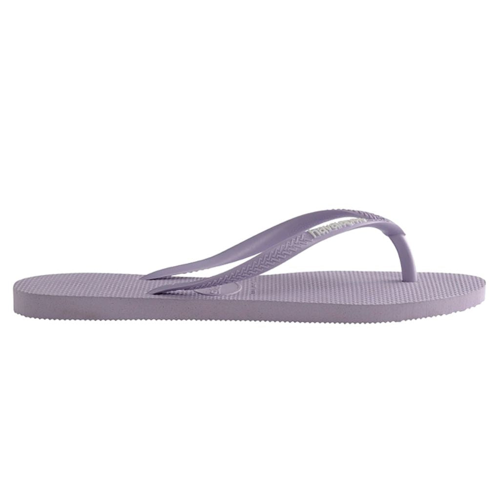 Slim Rubber Logo Lilac Calm Thongs