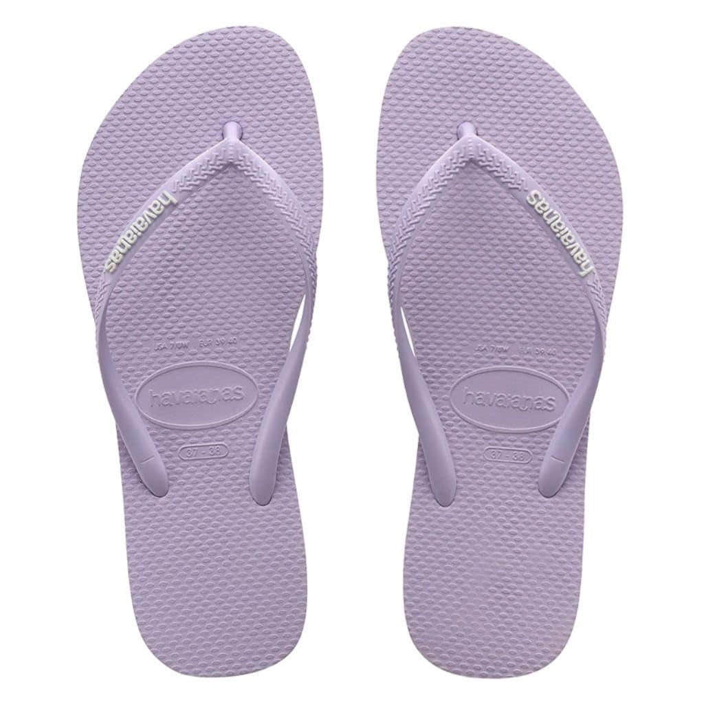 Slim Rubber Logo Lilac Calm Thongs